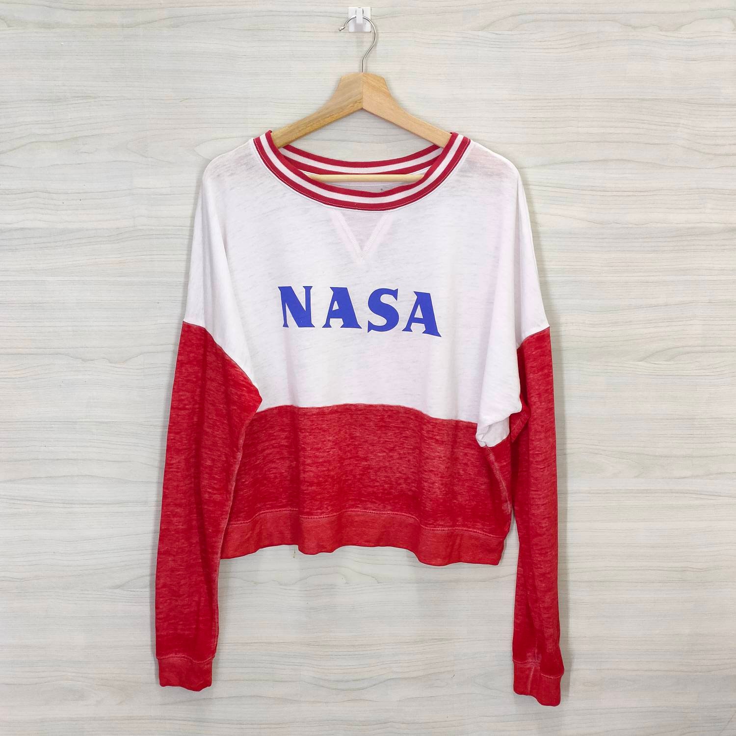 NASA Crop Top Long Sleeve Shirt Womens Size XXL Etsy Canada