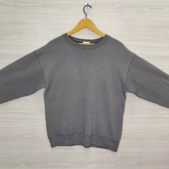 90s Hanes Blank Crewneck Sweatshirt Medium Vintag… - image 2