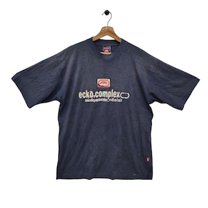 Vintage Y2K Ecko Complex T-Shirt Mindquarters Medialab Graphic Tee | Ecko Unltd Rhino Logo Shirt | 2000s Streetwear Hip Hop Style, XXL