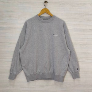 Y2K Converse Sweatshirt Embroidery Logo Vintage Converse Sweater Jumper Pullover Gray Mens Size XL