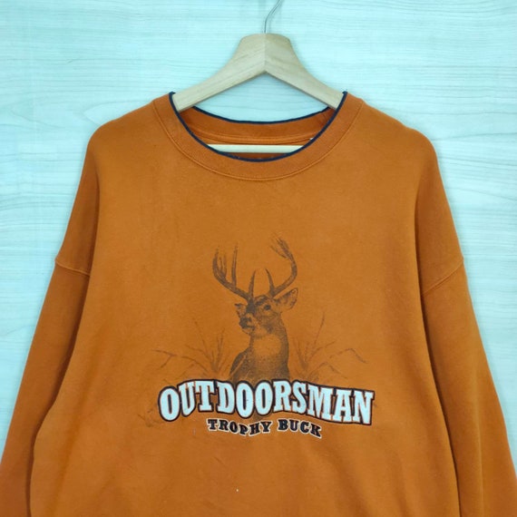 Deer Big Buck Sweatshirt Vintage Animal Print Out… - image 2