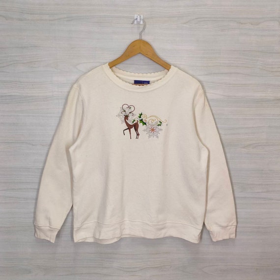 90s Basic Editions Sweatshirt Jumper Animal Print… - image 1