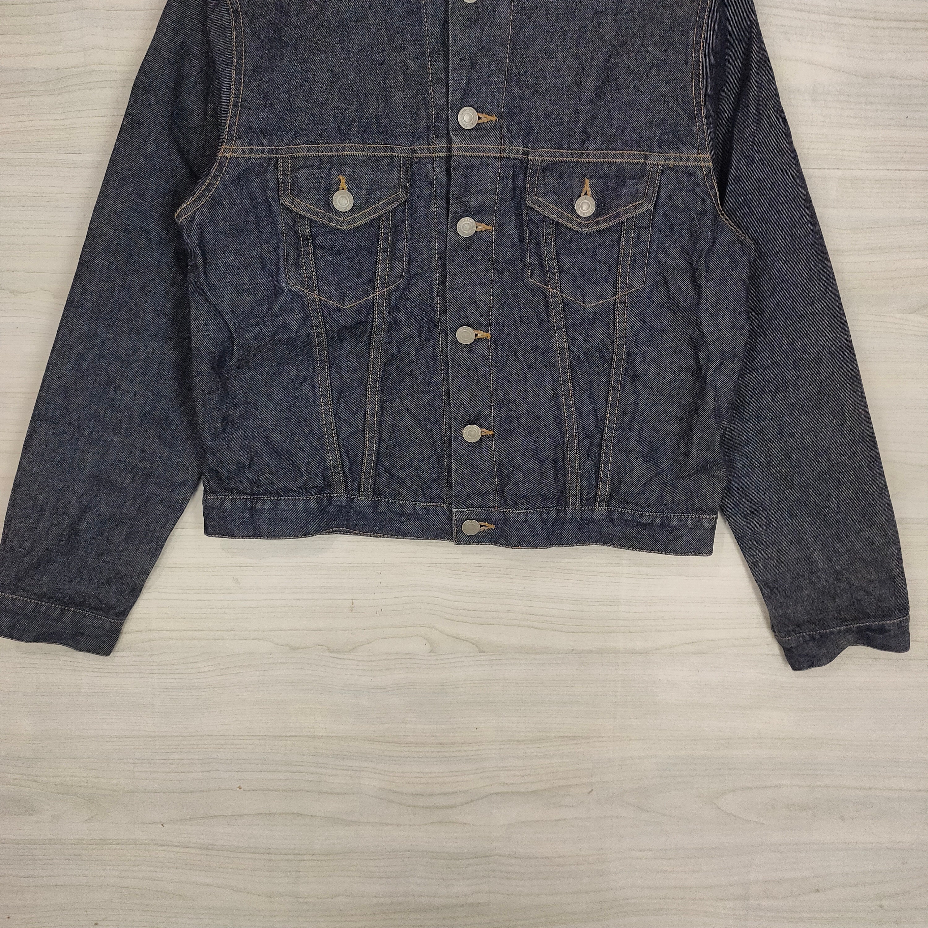 Y2K Uniqlo Denim Jacket , Trucker Jacket , Vintage Retro Grunge 