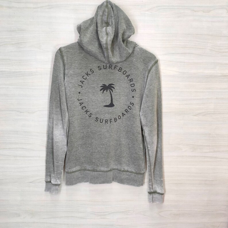 Jacks Surfboards Hoodie Vintage Jacks Surfer Ocean Wave Pattern