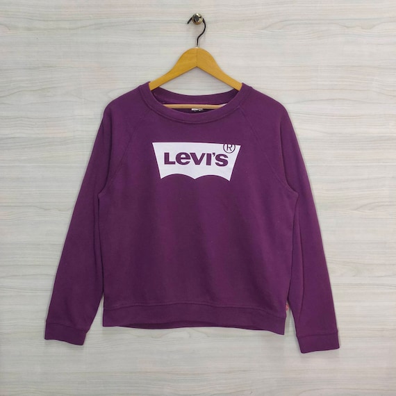 Y2K Levi s Sweatshirt Raglan Large Vintage Levi s Sweater Jumper Pullover Maroon Womens Size L Etsy Canada
