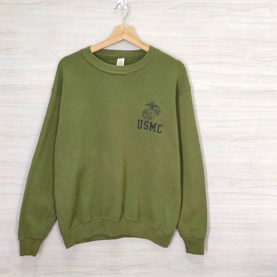 Vintage 90s Usmc Marines Sweatshirt Jumper United States Marines Corps Crewneck Spell Out Usmc Marines Pullover Sweater Etsy UK