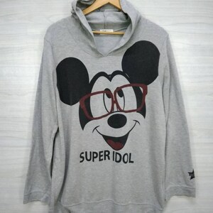 MICKEY MOUSE Hoodie Vintage 90s Mickey Mouse Super Idol Disney Mickey Mouse Sweatshirt Sweater Size L