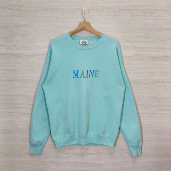 90s Maine Crewneck Medium Vintage Lee Sweatshirt … - image 1