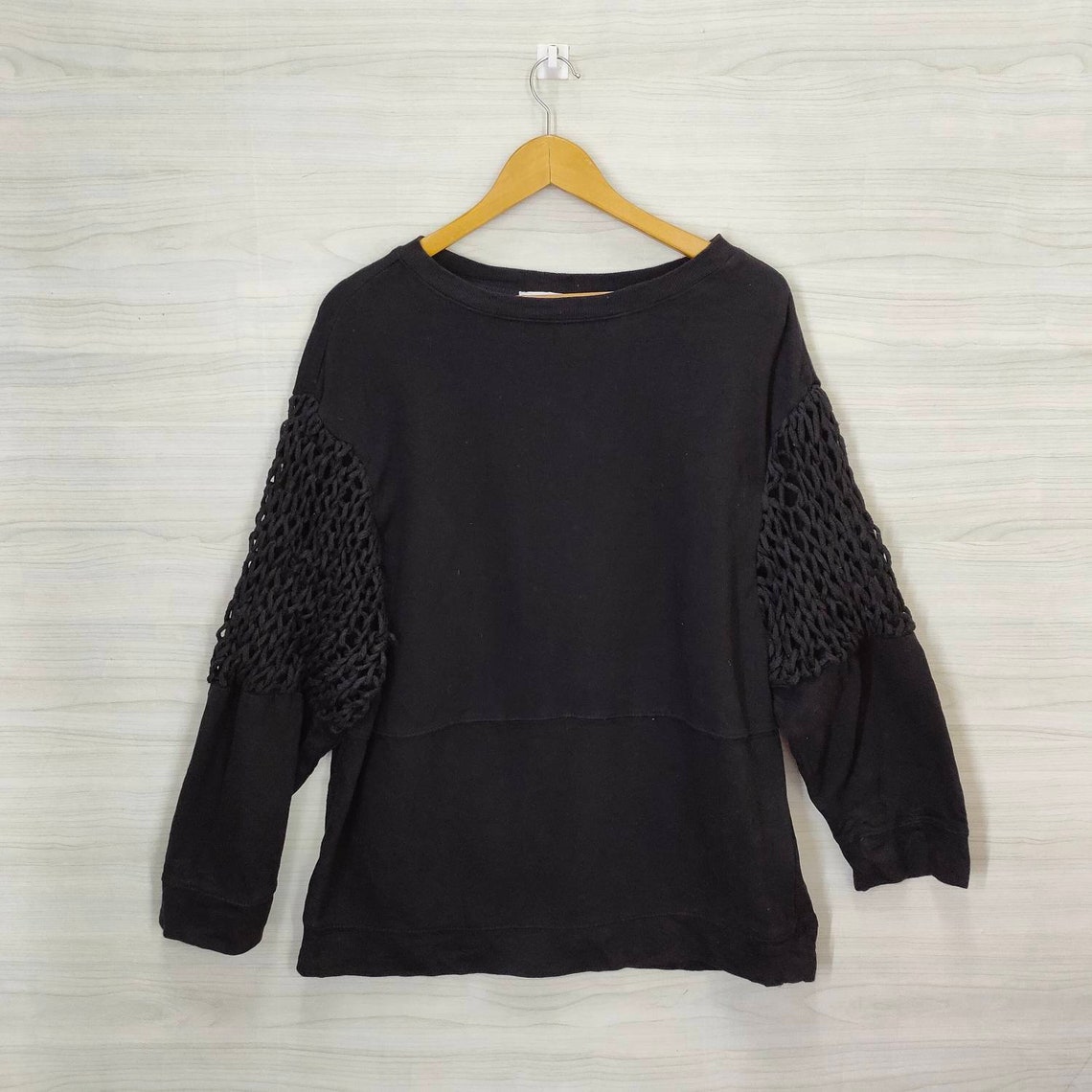 Zara Pullover Sweatshirt Medium Vintage Zara Black Womens Size | Etsy