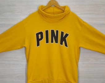 Pink victoria secret yellow sweater sale