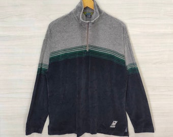 Gotcha Pullover Viertel-Zipper Medium Vintage Gotcha Pullover Pullover Colorblock Größe M