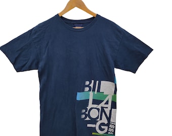Billabong Surf Tee Medium Vintage Billabong Graphic T-shirt Navy Blue Size M