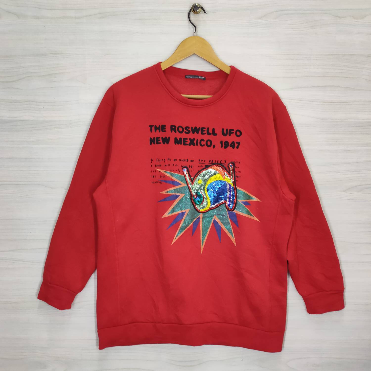 Zara Sweatshirt Medium Vintage the Roswell UFO New Mexico 1947 - Etsy