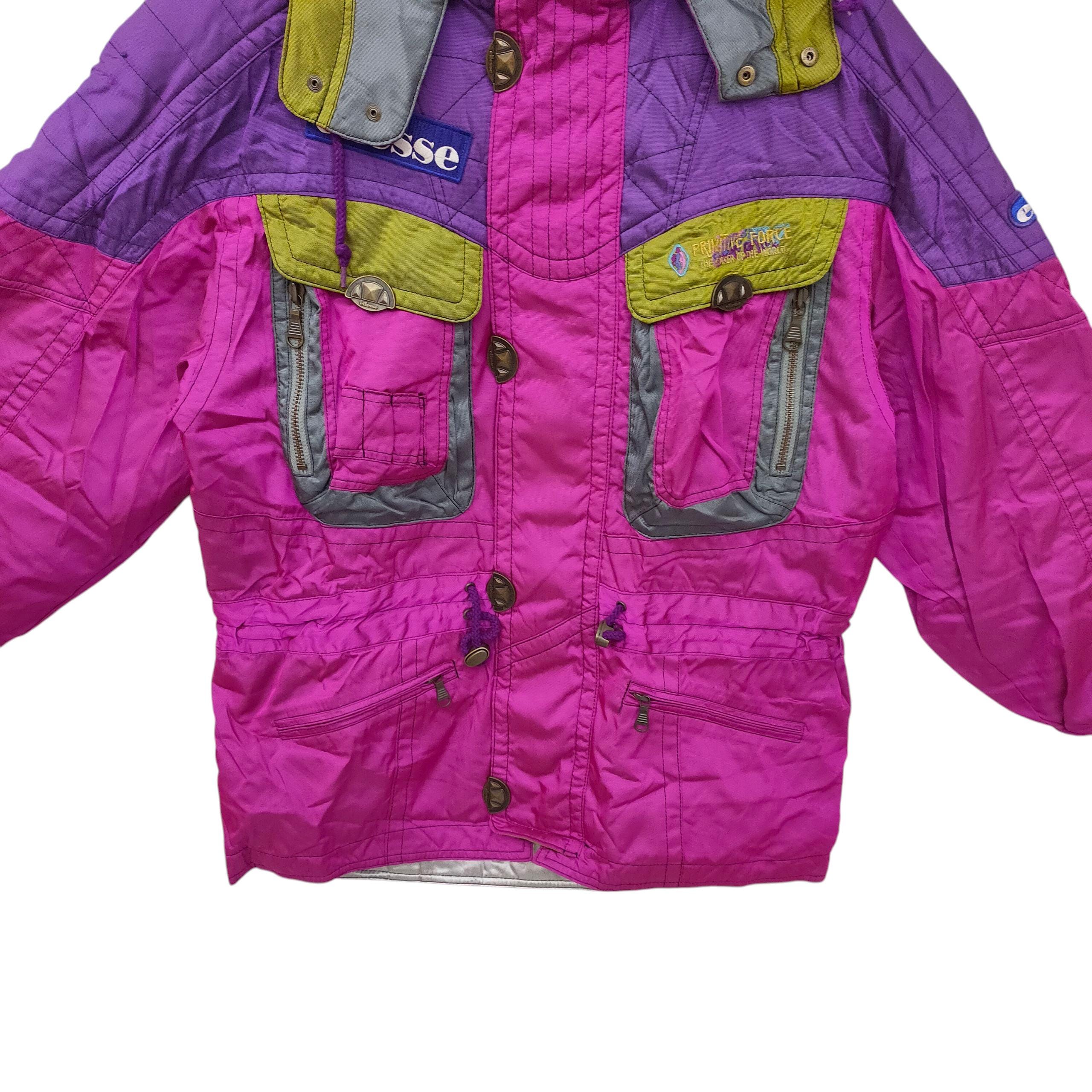 ELLESSE Ski Jacket Medium / Vintage Colorblock Winter Jacket
