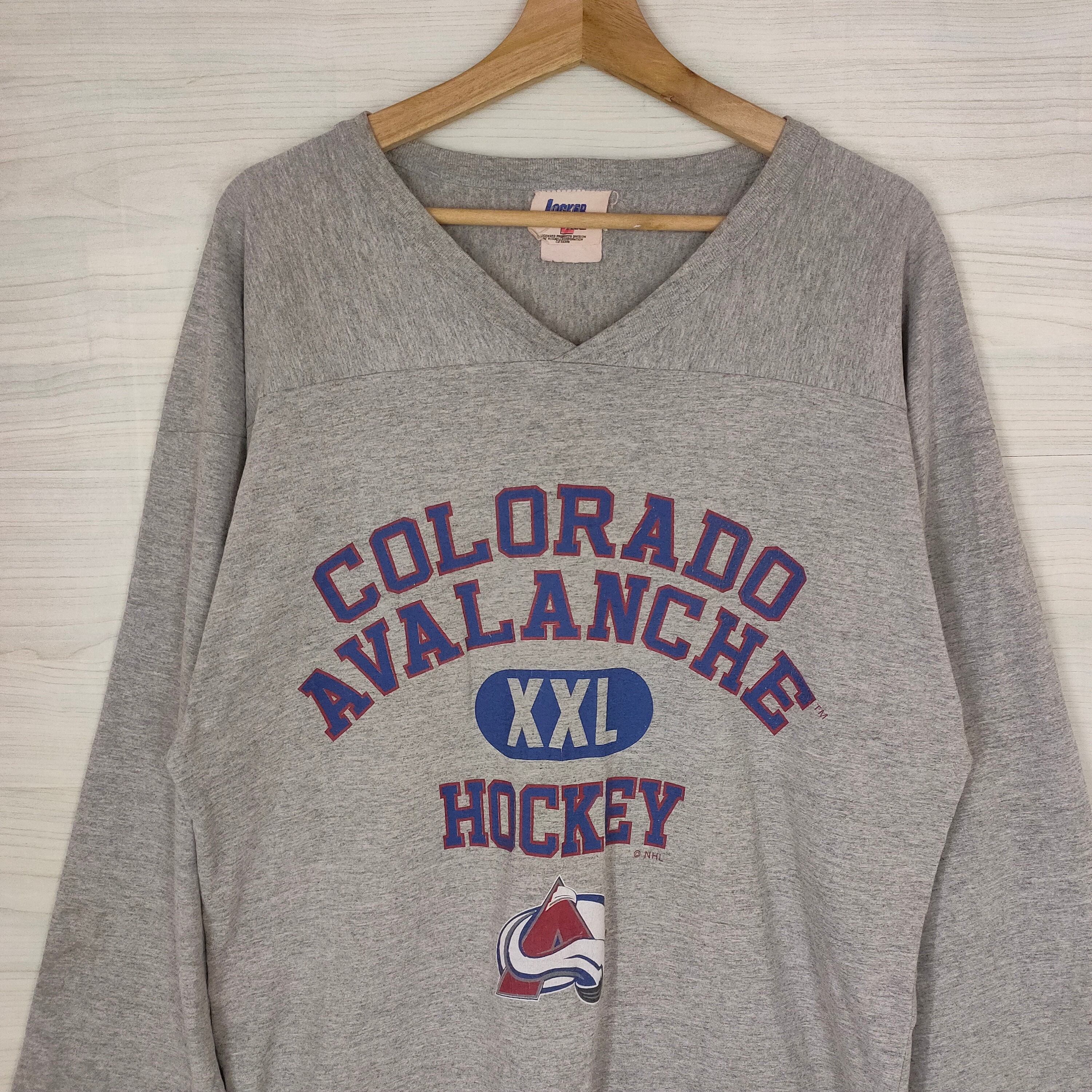 NHL Colorado Avalanche Vintage Snow Wash Navy Pullover Hoodie