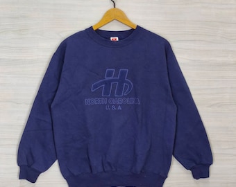 90s North Carolina Crewneck Sweatshirt Medium Vintage Hanes Sweater University of North Carolina Jumper Size M