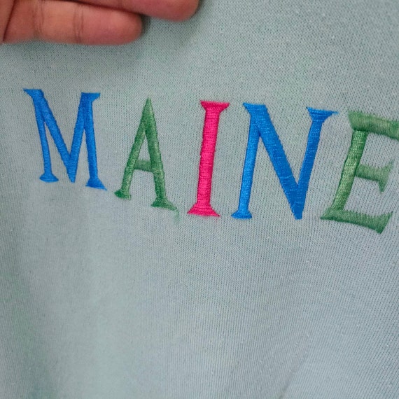 90s Maine Crewneck Medium Vintage Lee Sweatshirt … - image 5