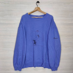 Vtg 80s Bogner Sweatshirt Vintage Golfing Sweater Jumper Pullover Crewneck Blue Oversized 3XL