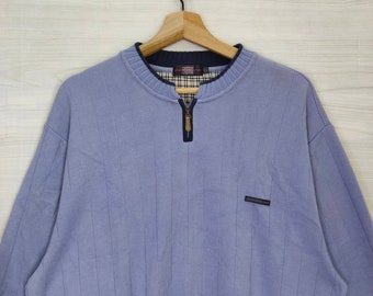 90s Michiko London Koshino Quarter Zip Sweater Large Vintage