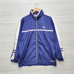 ASICS SPORTS Jacket Vintage 90s Asics Hoodie Jacket Sportswear Colorblock Asics Windbreaker Training