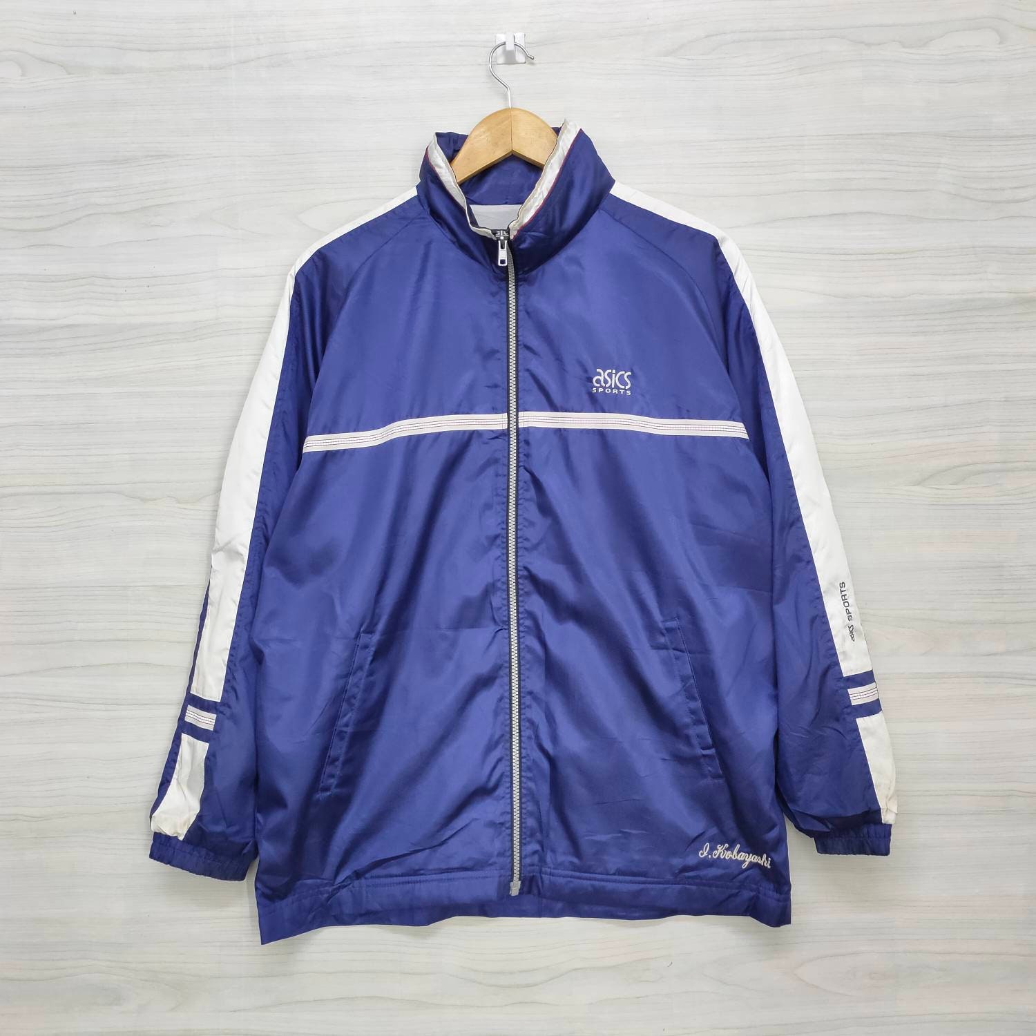 ASICS SPORTS Jacket Vintage 90s Asics Hoodie Jacket Sportswear