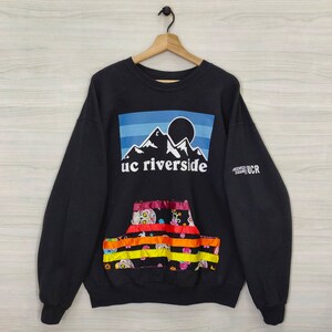University Of California Riverside Crewneck, Y2K UCR Sweater, College Jumper, Large