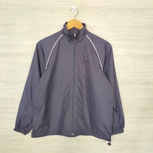 ELLESSE Jacket Vintage 1990s Ellesse Windbreaker Sportswear Colorblock Purple Ellesse Light Zipper Jacket Navy blue Ladies Size L Large