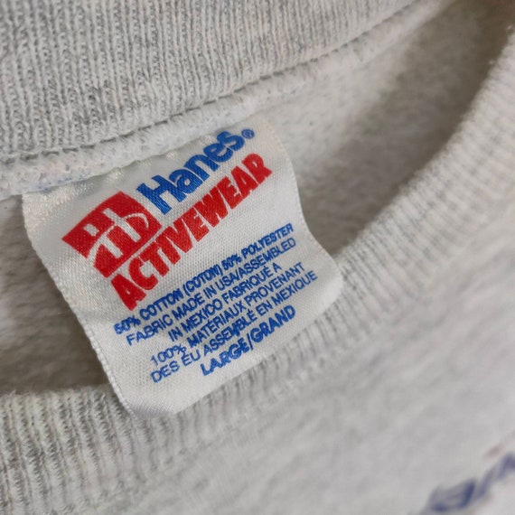 90s Hanes Crewneck Sweatshirt Medium Vintage Nort… - image 3