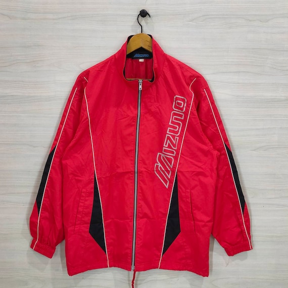 Vintage Mizuno Windbreaker Jacket Red Size L - image 1