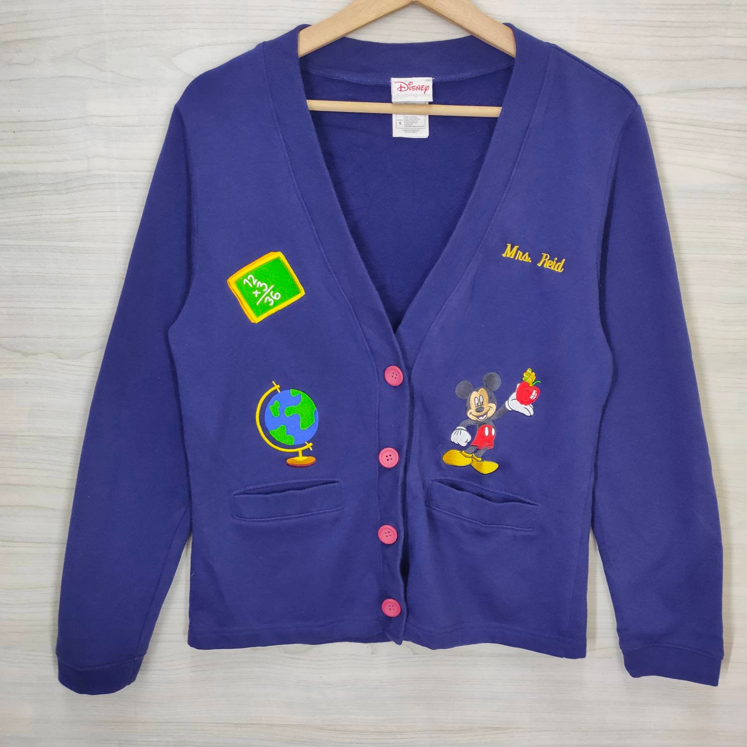 MICKEY MOUSE Cardigan Small Vintage Mickey Mouse Sweater Blazer Outwear Disney Cartoon Network Navy Blue Womens Size S Etsy Canada
