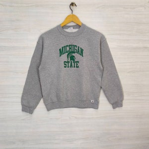 Y2k Michigan State Sweatshirt , Vintage Russell , Spartans Crewneck , College Pullover Jumper , University Sweater , Small , Womens Size S