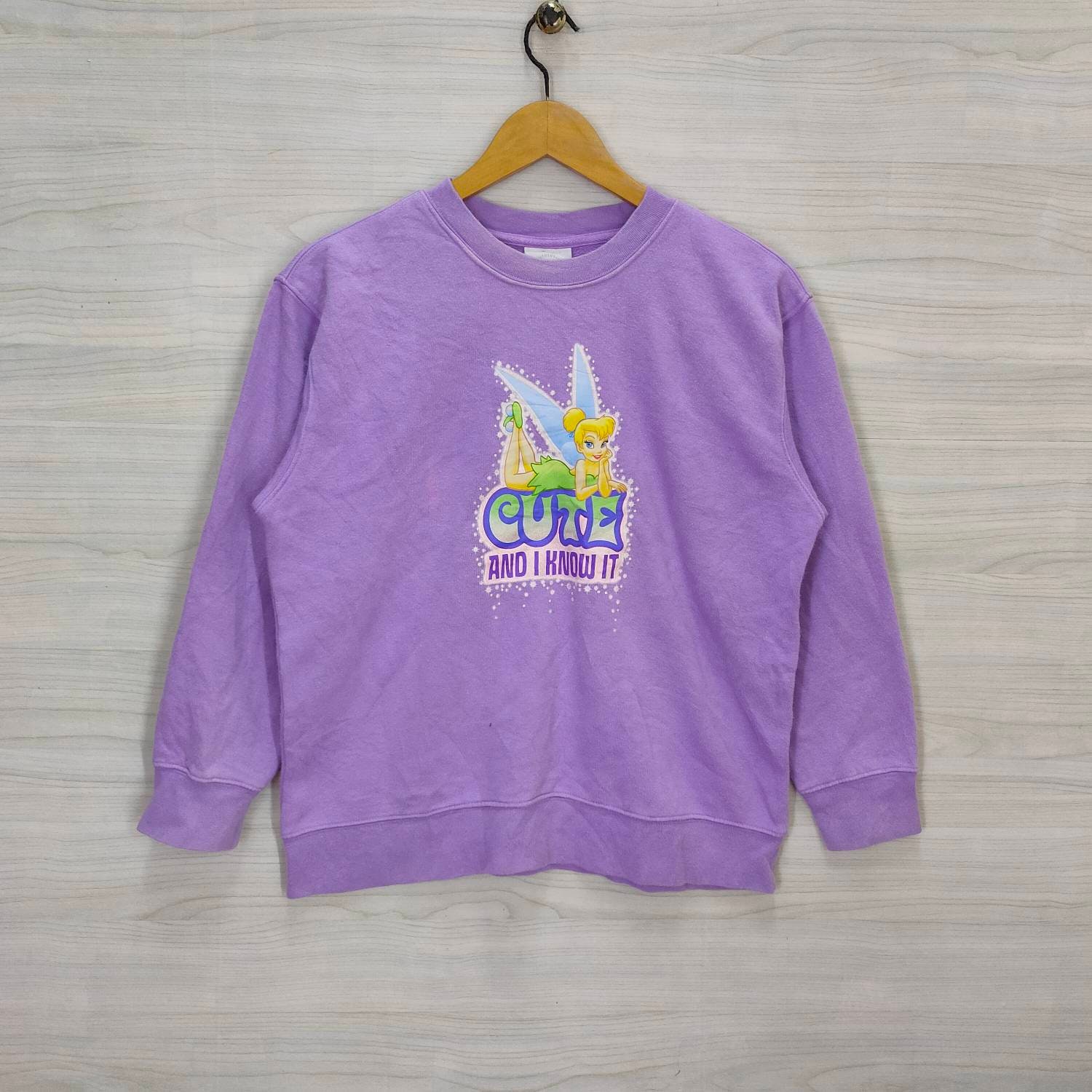 Tinkerbell Sweatshirt Medium Vintage Disney Store Peter Pan Tinker