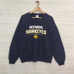 Y2K Iowa Crewneck Sweatshirt Vintage Iowa Sweater Jumper Pullover Black Size L