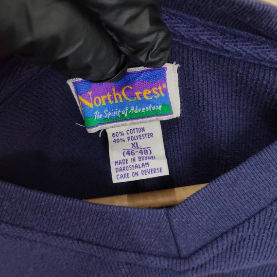 North Crest Sweater Vintage Sweatshirt Jumper Pul… - image 4