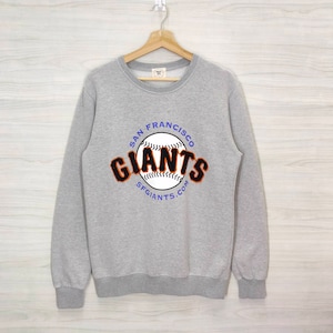 San Francisco Giants Sweatshirt Vintage Giants Crewneck Giants Sweater Pullover MLB San Francisco Giants Embroidery Grey Medium