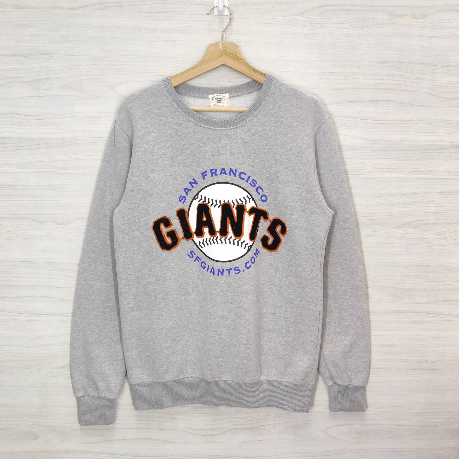 San Francisco Giants Sweatshirt Vintage Giants Crewneck Giants Sweater Pullover MLB San Francisco Giants Embroidery Grey Medium