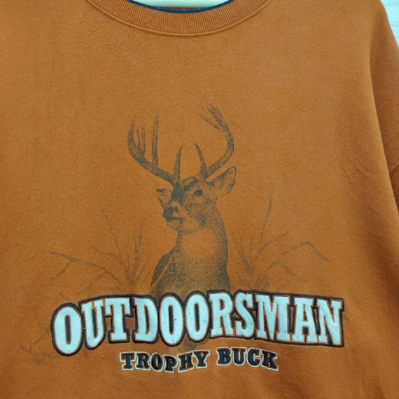Deer Big Buck Sweatshirt Vintage Animal Print Out… - image 4