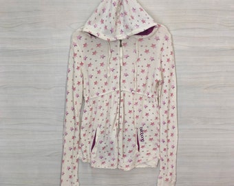 Billabong Sweater Vintage Billabong Zipper Star Patterned Outwear Jacket stretch Womens   Size Small/Medium