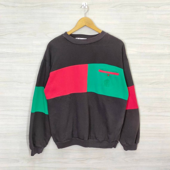 Colorblock Jumper Vintage 90s Color Block Sweatshirt Jumper - Etsy