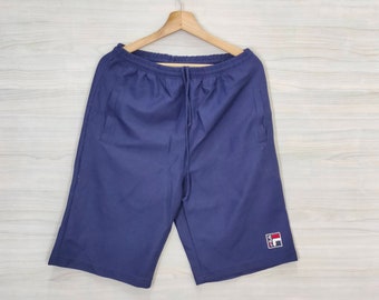 FILA Short Pants Vintage 90s Fila Jersey Pants Activewear Sportwear Football Size F Waist