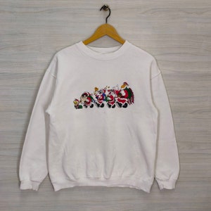 Vtg Warner Bros Sweatshirt Medium Vintage Tasmanian Devil Bugs Bunny Sylvester Daffy Duck Embroidery Sweater Jumper Crewneck Size M