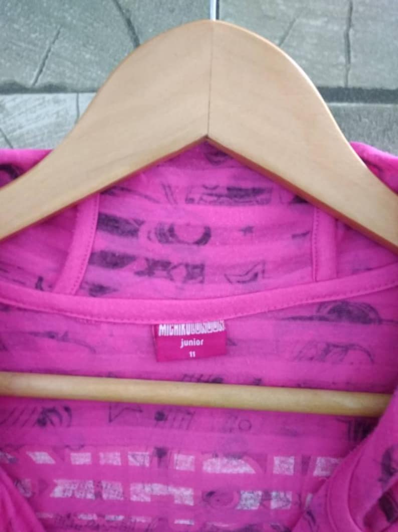 Michiko London Junior Hoodie Vintage Michiko London Junior Love Music Long sleeve Pink Shirt Michiko Zipper girls Shirt Size 11