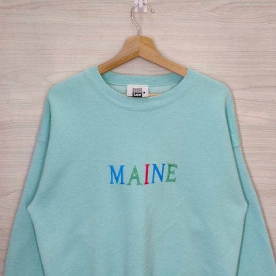 90s Maine Crewneck Medium Vintage Lee Sweatshirt … - image 3
