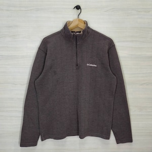Vtg Columbia Quarter Zip Sweater Medium Vintage Columbia Embroidery Sweatshirt Jumper Pullover Size M