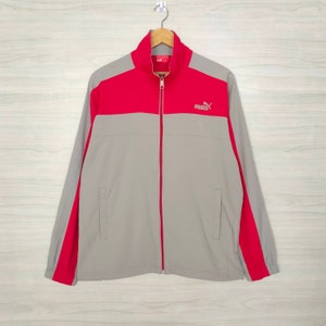PUMA Jacket Vintage 1990s Puma Windbreaker Sportswear Colorblock Puma Light Zipper Jacket Size L Large