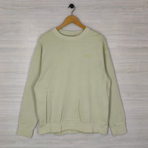 Y2K Levi&#39;s Sweatshirt Large Vintage Levi&#39;s Sweater Jumper Crewneck Green Size L