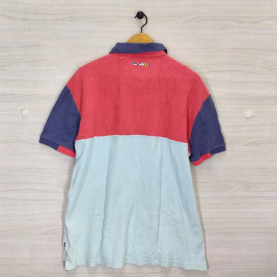 Nautica Polo Shirt, Colorblock Top Tee, Vintage 9… - image 2