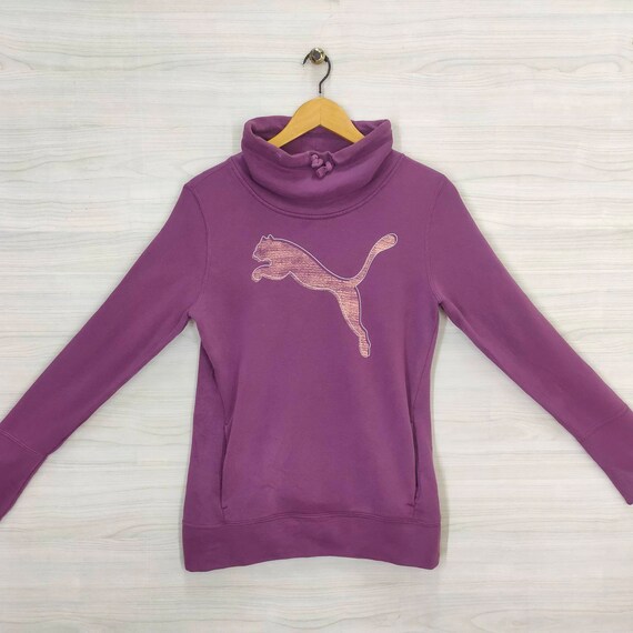 Y2K Puma Turtle Neck Sweater Small Vintage Puma Sweatshirt Jumper Pullover Sportwear Purple Womens Size S Etsy UK