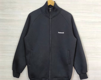 Carhartt Sweater Vintage Carhartt Zipper Schwarz Carhartt Stickerei Spellout Carhartt Schwarze Jacke Größe Medium