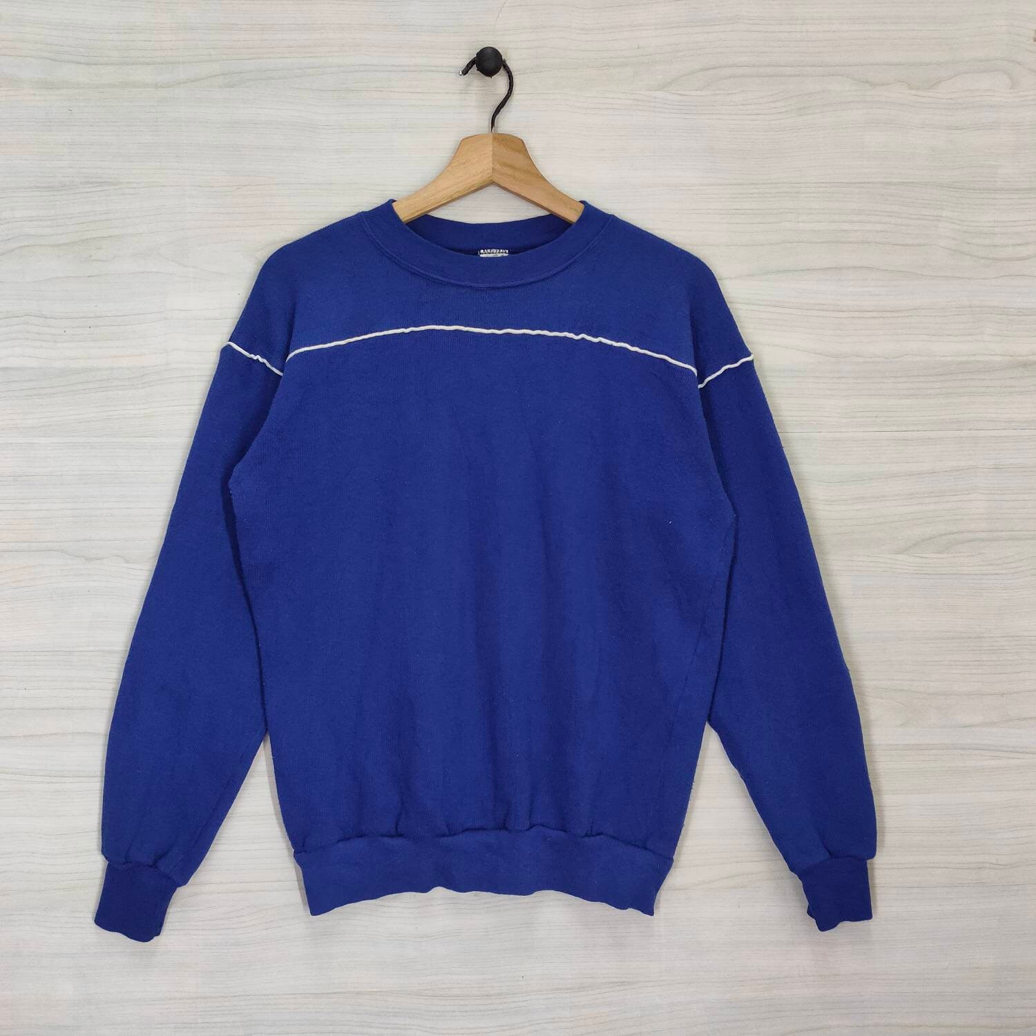 Vintage GAP Sweatshirt, 80s Plain Sweater, Blue Jumper, GAP 